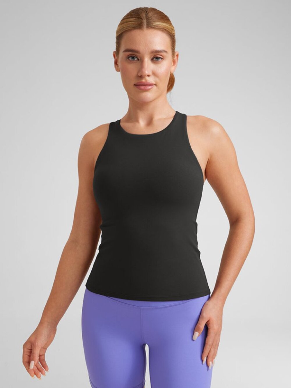 Butterluxe Built in Bra Scoop Neck Tank